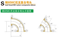 鋼襯MC尼龍復(fù)合彎頭